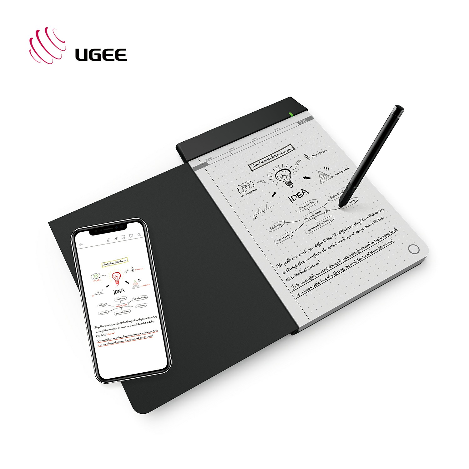 Ugee MUSES-EPB/BGT/50A A5 Bluetooth Notebook Digital Handwriting image1